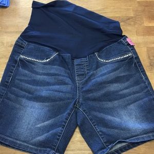 Bella Vida denim maternity shorts